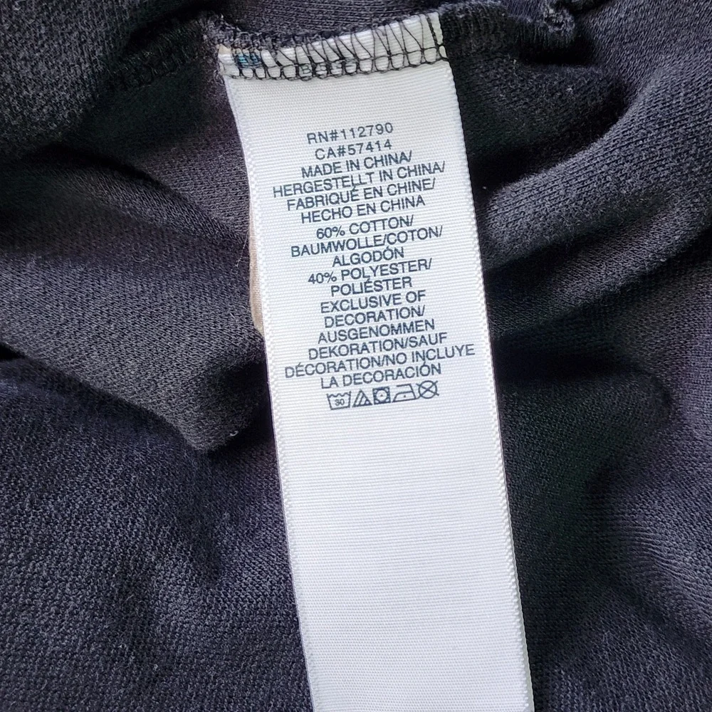 True Religion Polo Shirt Mens Large Black‎ Horseshoe Logo Excellent
